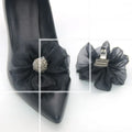 2Pcs/pack Shiny Rhinestone Shoe Clip Silk Flower Bowknot Shoe Decorations  Charm Buckle Wedding Brooch Bride Shoe Accessories