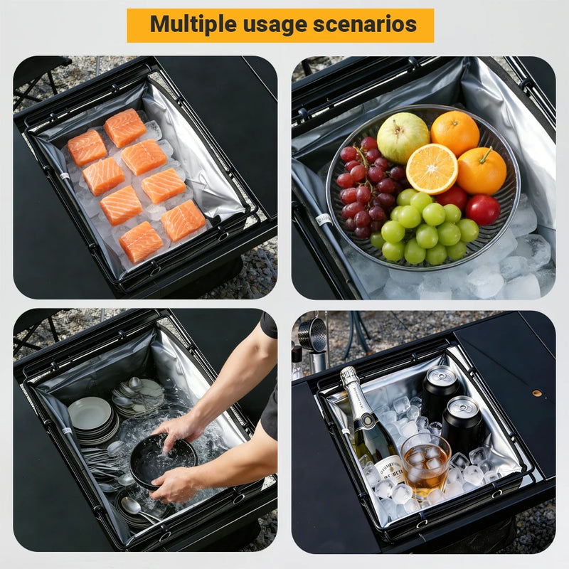 Pandatour Camping IGT 1UNT Summer ice Pack Storage Bag Large Capacity Equipment Organizer Bag Outdoor Picnic Cold insulation
