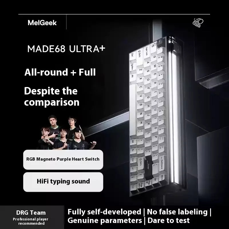New MelGeek MADE68 Ultra+  TTC RGB Magnetic Switch Hall Effect RT0.01mm DKS SOCD MT TGL Gaming Keyboard Customized Hot Swappable