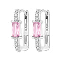 925 Sterling Silver Simple Gold U-shaped Earrings Jewelry | SAMAG