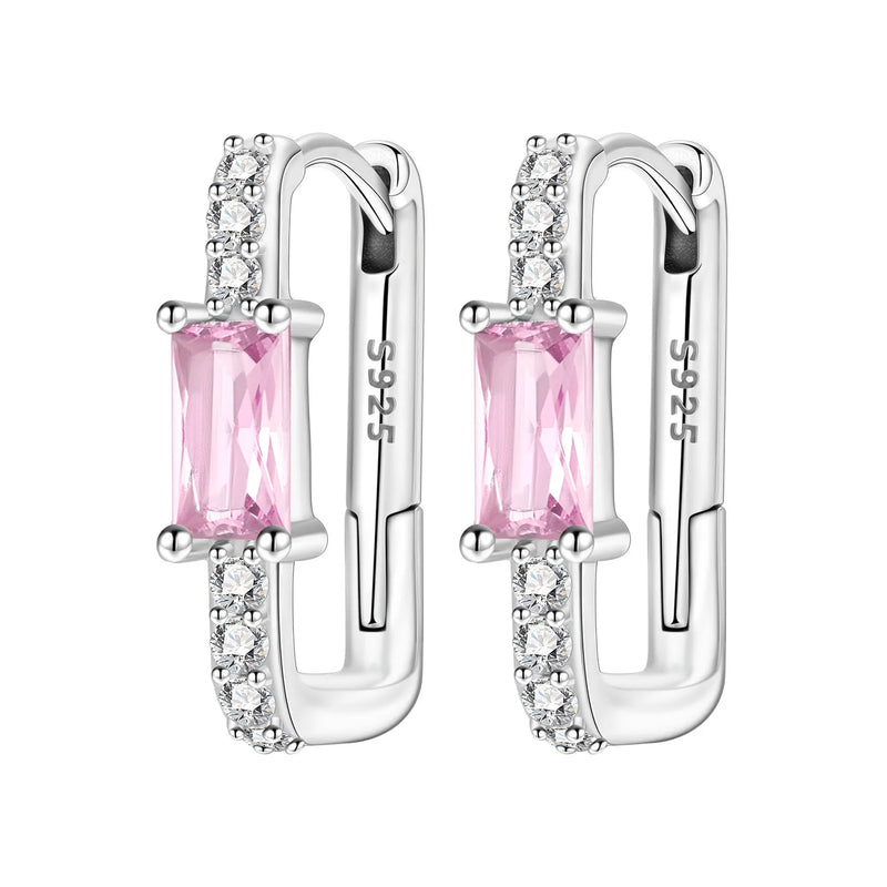 925 Sterling Silver Simple Gold U-shaped Earrings Jewelry | SAMAG