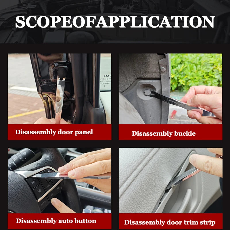 5MM Steel Pry Tool Car Panel Trim Removal Tool Auto Interior Door Clip Dashboard Disassembly Repair Tools