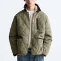 MAMELICCE Original design Stitching contrast turn down collar jacket simple loose cotton jackets tops