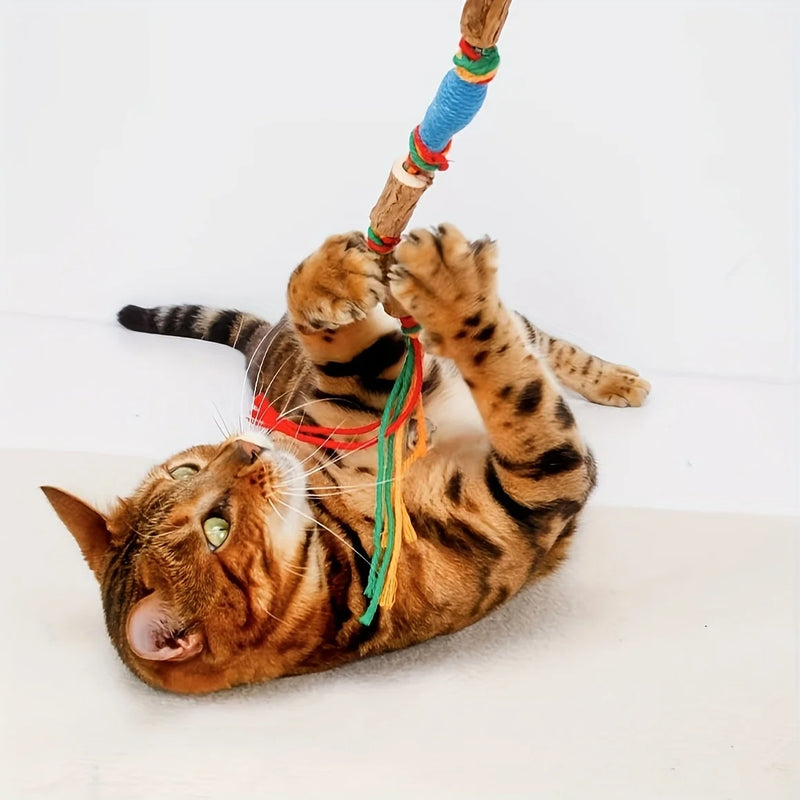 2pcsToy That Attracts Cats To Play - A Natural Cat Toy Made of Rope, Used for Chewing and Dental Care