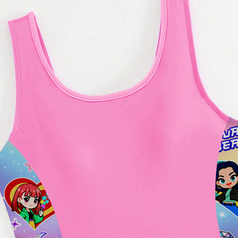 Kids Girls 2 - Piece K - POP Anime Print UPF 50+ One - View 3 | SAMAG