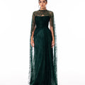 TLIT Customized Strapless Velour Evening Dress High Neck | SAMAG
