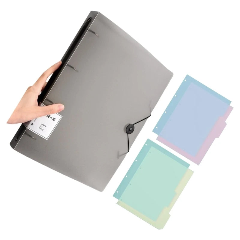 4 Rings Binder 12.59x9.76Inch Hold up 220Sheets Water Resistant for Student Teacher Office Workers Presentation Folder