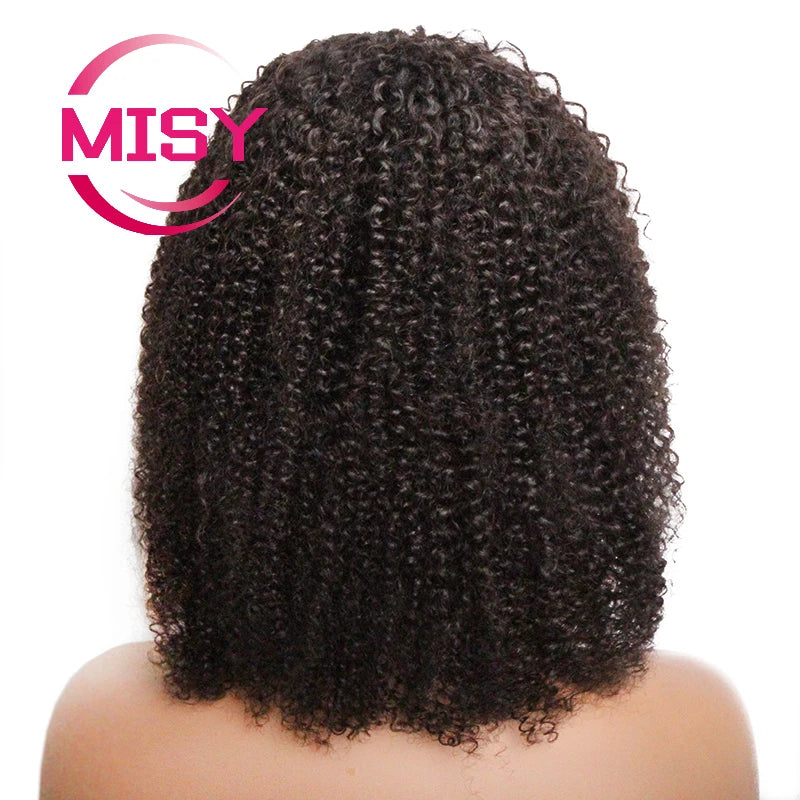 Short Jerry Curly Human Hair Wigs for Women Natural Color Pixie Cut Wigs Machine Made Short Bob Curly Human Hair Wigs