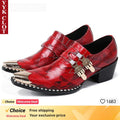 Cool Metal Toes Loafers Handmade  Party Shoes Man Flats Mix Color Fantastic Dress Shoes