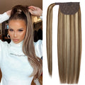 100% Human Hair Ponytail European Straight 120gram Wrap Around Clip In Pony Tail Machine Remy Hair 12-26 Inches For  Salon
