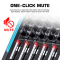 Debra DP-10 Channels 99 DSP Audio Mixer DJ Controller Reverb Recording Mixing With Bluetooth 5.0 Professional Performance