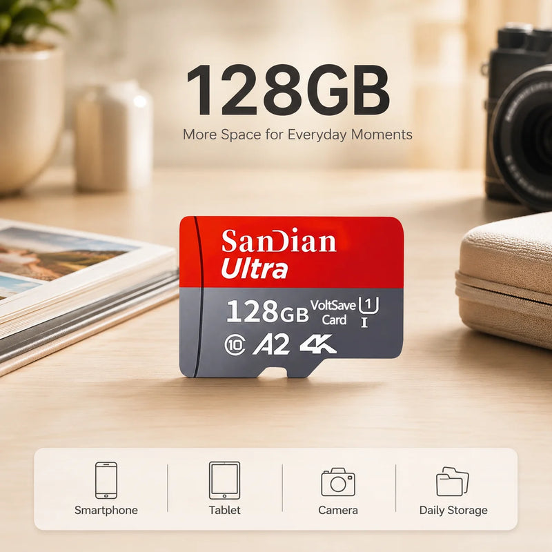 128GB 256GB Compact Micro TF/SD Memory Card Wide Compatibility SD Meomory Cards for Laptop PC Electronic Reader