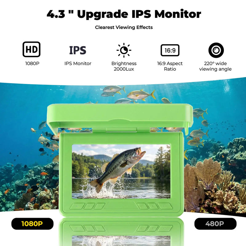 Portable Underwater Visual Fish Finder 4.3" LCD Monitor | SAMAG