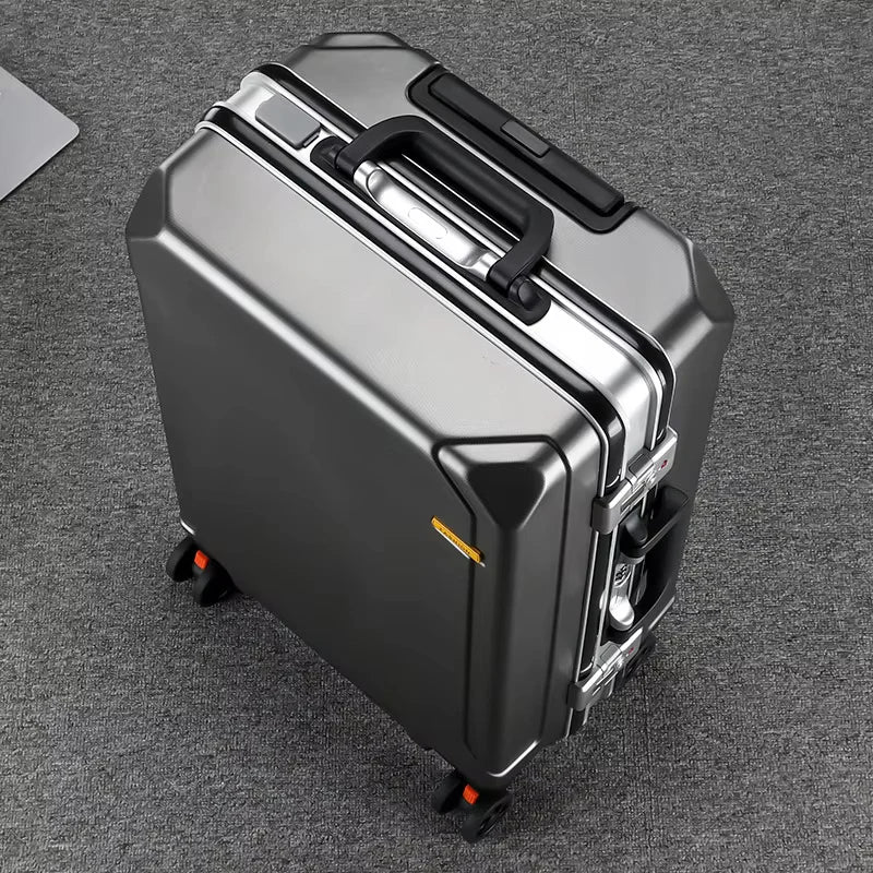 COLENARA Cabin Suitcase Men's Business Boarding Box Women's Aluminum Frame Trolley Case 20"22"24"26 Inch Large Capacity Luggage