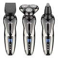 New Shaver LCD Digital Display Full Body Wash Haircut Nose Hair Shaving 3-in-1 Electric Razor Dual Use of Dry Wet Beard Trimmer