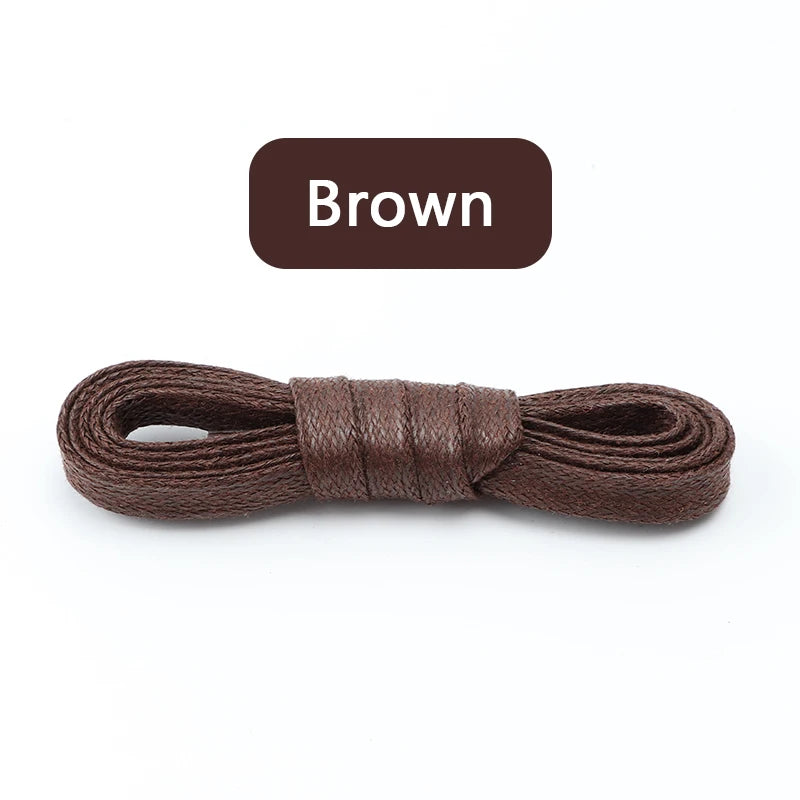 1Pair Waxed Cotton Shoelaces Waterproof Leather Shoelace Sneakers Boots Flat Laces for Shoes Accessories 70/90/120/150cm