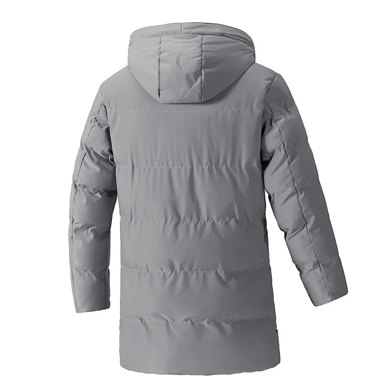Men's Large Size Winter Cotton-Padded Jacket Trendy Casual Fashionable Versatile Mid-Length Warm Coat