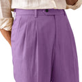 Men's Linen Blend Dress Pants Business Casual Trousers - View 8 | SAMAG