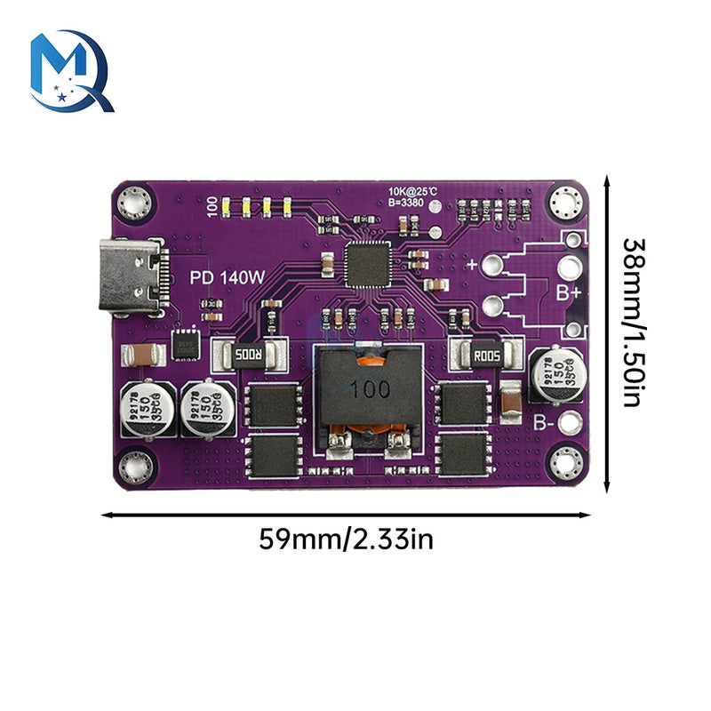 PD3.1 140W High Power Fast Charger Module 3S 4S 5S 6S Type C Interface Li-ion Battery Charger/Discharger Module