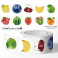 100-500pcs Fruit Stickers Cute Gift Box Thank you Stickers Packaging Decoration Adhesive Lables Stationery Sticker