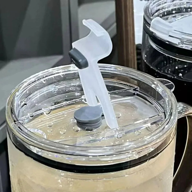1000ML Drinking Glass Tumbler With Lid And Straw Glass Coffee Cup Glass Mug Milk Juice Cup Transparent Cup Juice Mocha Cups