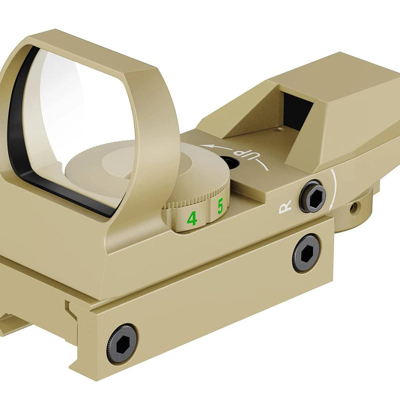 Bestsight Red Dot Sight Holographic Reflex Sight 4 Reticle Optics Red and Green Illuminated Collimator Sight Hunting Scopes