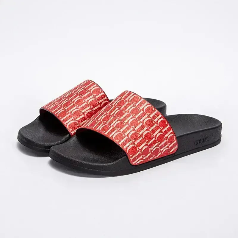 Women's Slippers New Fashion Letter Printed Flip Flops Beach Shoes Multi Scene Universal Women's Silicone Beach Shoes