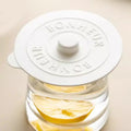 3Pcs Silicone Mug Glass Cup Cover Sealing Protective Lid Heat Temperature Preserve For Tea/Coffee/Milk With Convex Handle-9.5cm