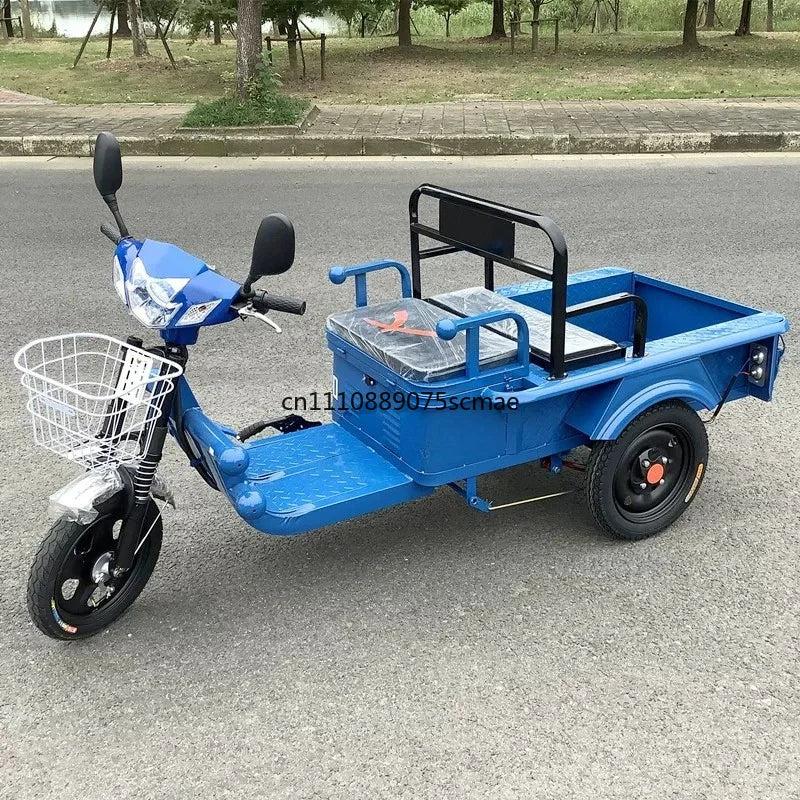Electric tricycle truck, new household battery car, adult transportation, small stall flatbed