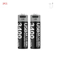 1.5V AA 3400mAh USB Type-C Rechargeable Lithium Battery for Hunting Camera Remote Control Mouse Smart Door Lock Microphone