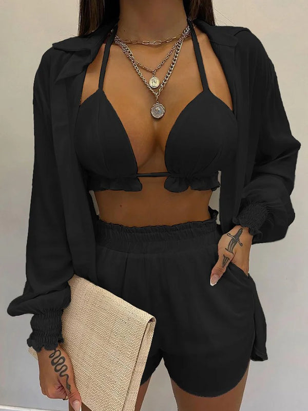 Bathing Suit Shorts Cover Up Summer Three Pieces Swimwear | SAMAG
