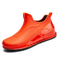Men's Rain Boots Ankle Waterproof Shoes Men Casual Fishing Work Shoes Slip on Non-slip Rain Shoes Womens Kitchen Rubber Shoes