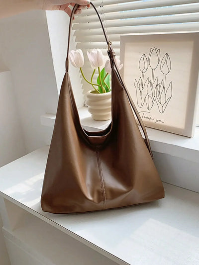 Large Capacity Solid Color Women's Shoulder Bag | SAMAG