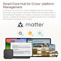 Zemismart M6 Hub Matter Zigbee Gateway with Antenna Work with Tuya Homekit Google Home SmartThings App Control Zigbee Devices