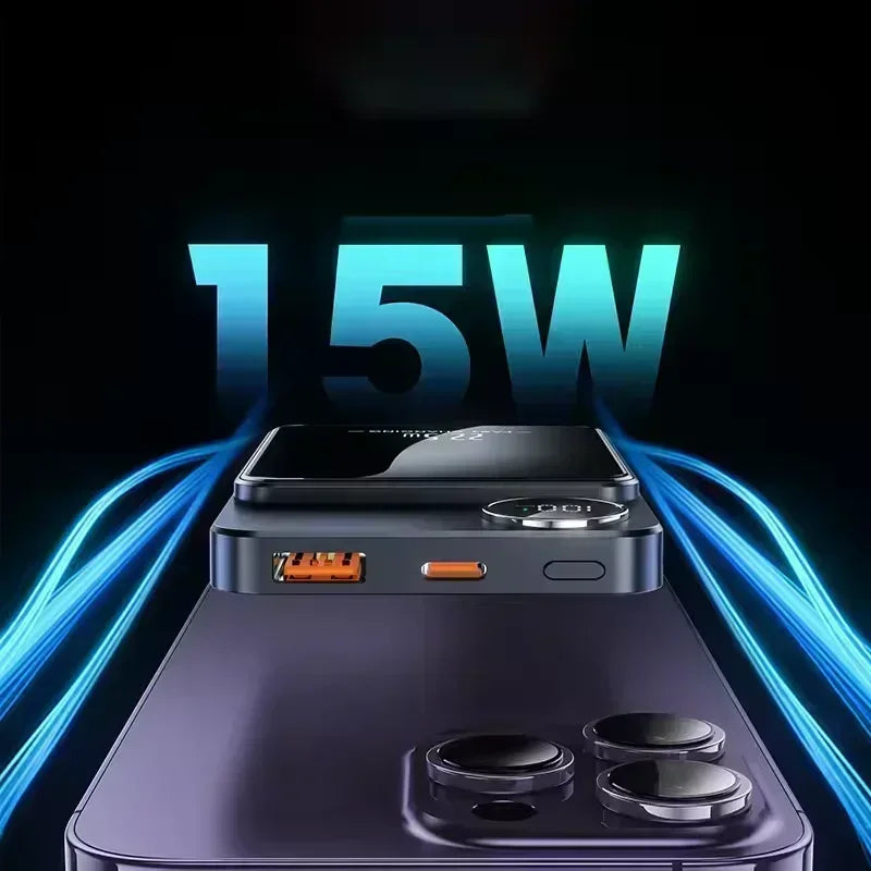 Lenovo Wireless Magnetic Power Bank 500000mAh 22.5w Super Fast Charging Portable External Battery Powerbank For iphone Huawei