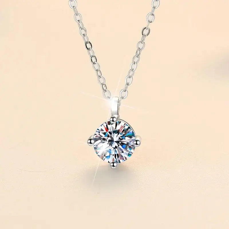 LOUTF 1-3ct Real Moissanite Diamond Necklace for Woman Wedding Daily Wear Party Original 925 Sterling Silver Luxury Fine Jewelry