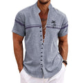 New Men's Linen Short-Sleeved Shirt, with a Fashionable | SAMAG