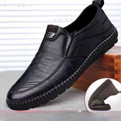 Men's Leather Loafers Non Slip Walking Flats Breathable | SAMAG