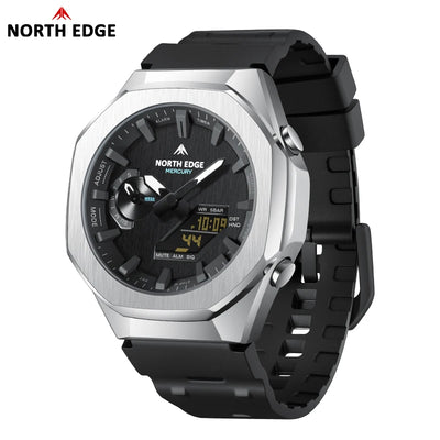 NORTH EDGE MERCURY Men's Military Digital Watch Stopwatch Waterproof 50M Sports Watches World Time | SAMAG