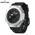 NORTH EDGE MERCURY Men's Military Digital Watch Stopwatch Waterproof 50M Sports Watches World Time