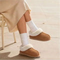 Bebealy Women's Plush Memory Foam Cotton Boots Indoor Warm Anti-Skid Suede Fur Lining Slippers Lady Comfort Fuzzy Houes Slippers