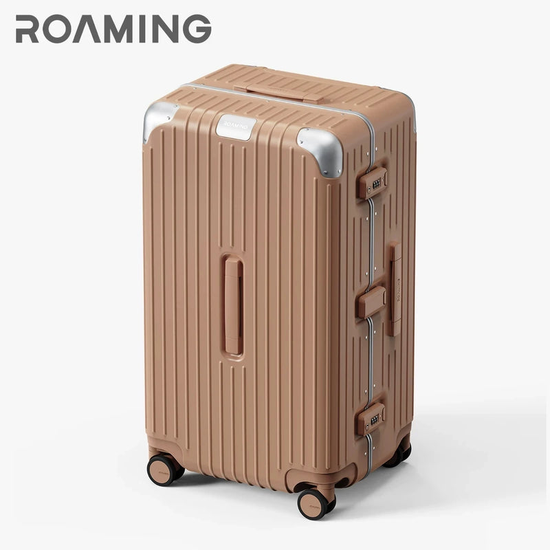 ROAMING Luxury Suitcase PC Material with Aluminum Alloy Frame TSA Lock Rolling Luggage Travel Large Capacity 20/24/26/28/30inch