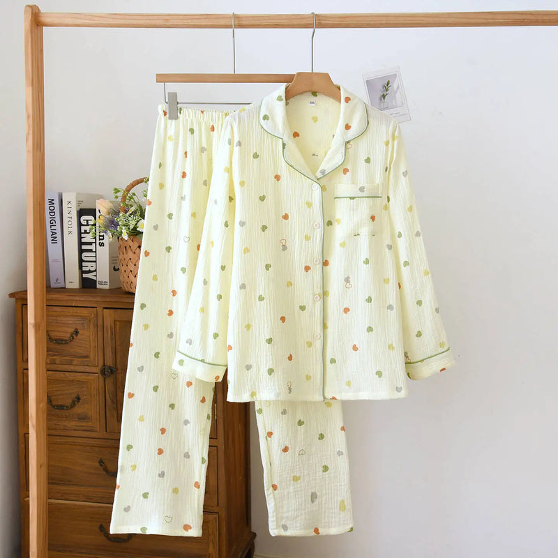 New Large Size Pajamas Women Cotton Crepe Home Service | SAMAG
