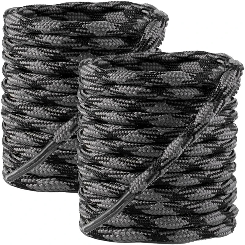 Round Wave Shape Non Slip Heavy Duty and Durable Outdoor Climbing Shoelaces Hiking Shoe Laces Shoestrings 2 Pair