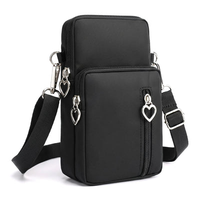 Waterproof Nylon Mini Crossbody Phone Bag for Women Heart | SAMAG