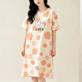 Women Large Size Pajamas Short-Sleeved Nightgown LUCK | SAMAG