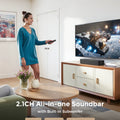 ULTIMEA 120W 2.1ch Compact Soundbar for TV, 3-Inch Built-in Subwoofer, Bluetooth 5.4 TV Sound Bar Speakers