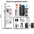 6068,5572,6072,6085 Mortise Lock Tuya Wifi App Camera Smart Digital Lock With Fingerprint Face Key Card Rfid