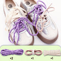 1 Pair Retro round Leather Rope Shoelaces Durable Flat Combination Sports Training Shoe Laces for Footwear