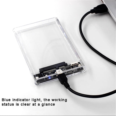 Transparent HDD Case Enclosure 2.5 Inch SSD SATA | SAMAG